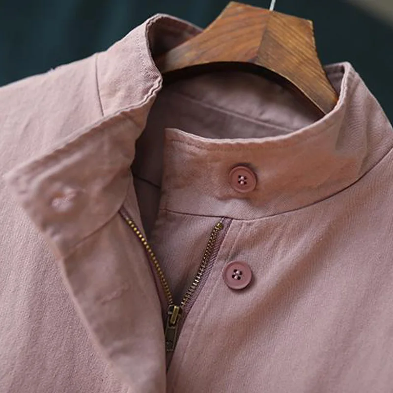 Новинка 2019 осенняя Повседневная Женская ветровка на молнии с большими карманами