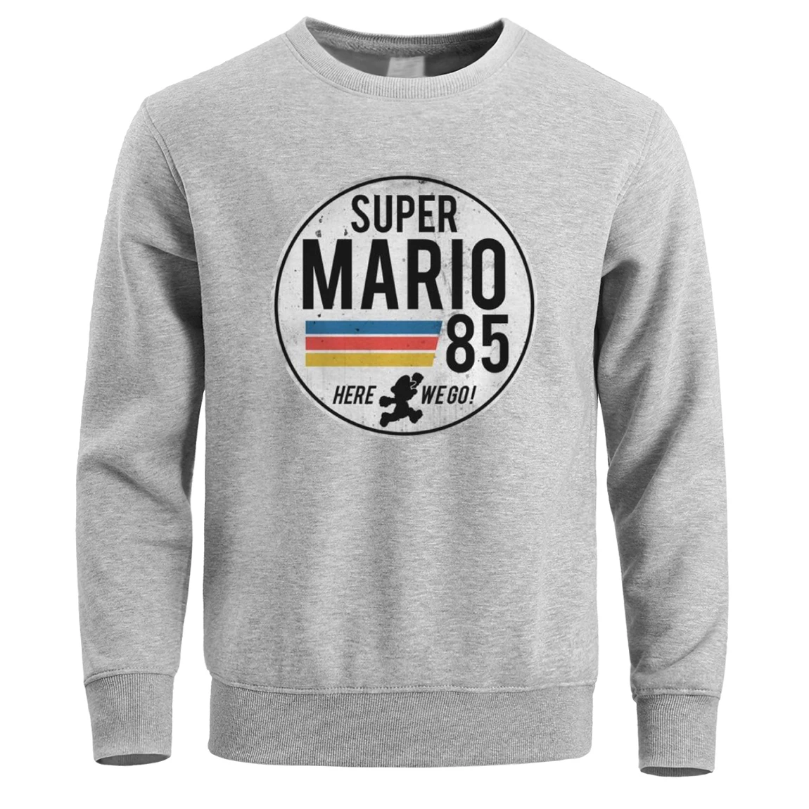 Супер Марио 85 Толстовка для мужчин с круглым вырезом толстовки Зимние флисовые