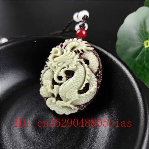 Натуральный китайский Нефритовый дракон подвеска ожерелье модные аксессуары