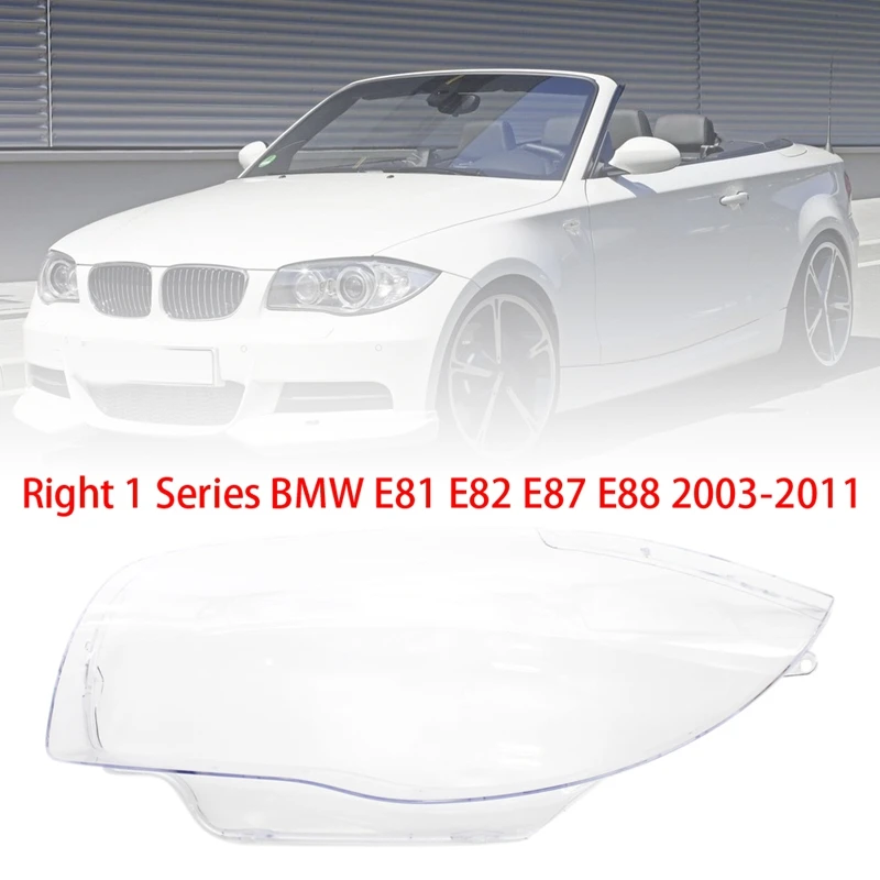 

Headlight Shell Car Headlight Head Light Lamp Lens Shell Cover For-BMW 1 Series E81 E82 E87 E88 2003-2011
