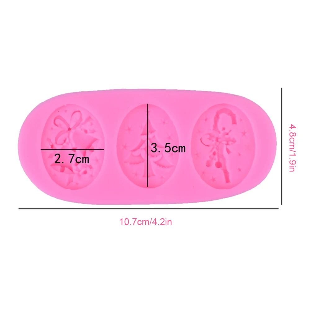 Случайный 3D Колокольчик для елки молд мыла помадки форма украшения торта