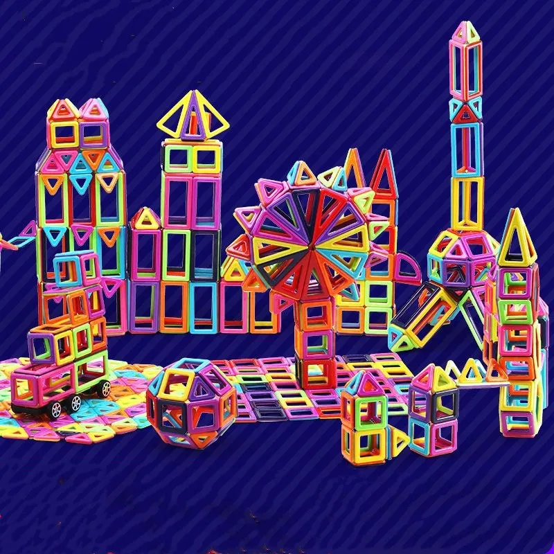 40 113 шт. Набор цветных строительных блоков из чистого магнита для мальчиков и