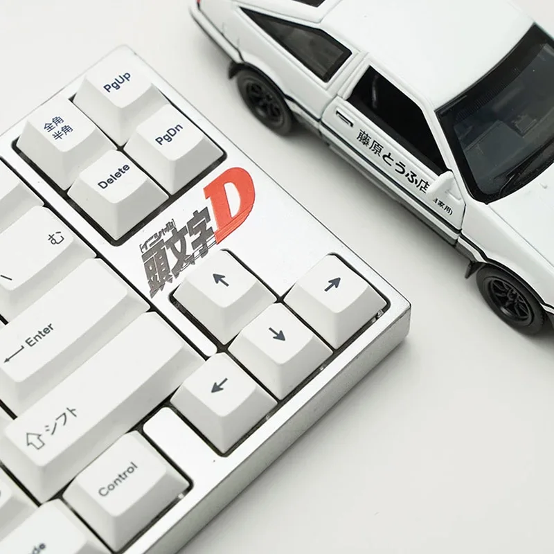 FBB D Peripheral Sticker Fujiwara TOFU store Cables Initial AE86 For Mechanical Keyboard Metal Sticker