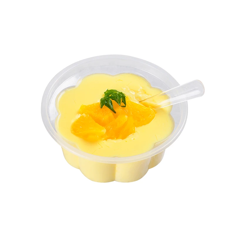 

100pcs 250ml Disposable transparent pudding plastic cup salad yogurt dessert packaging cups with lid kitchen accessiores