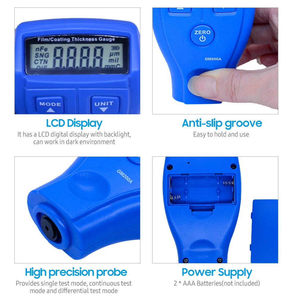 Измеритель толщины покрытия автомобильный прибор для измерения пленки с