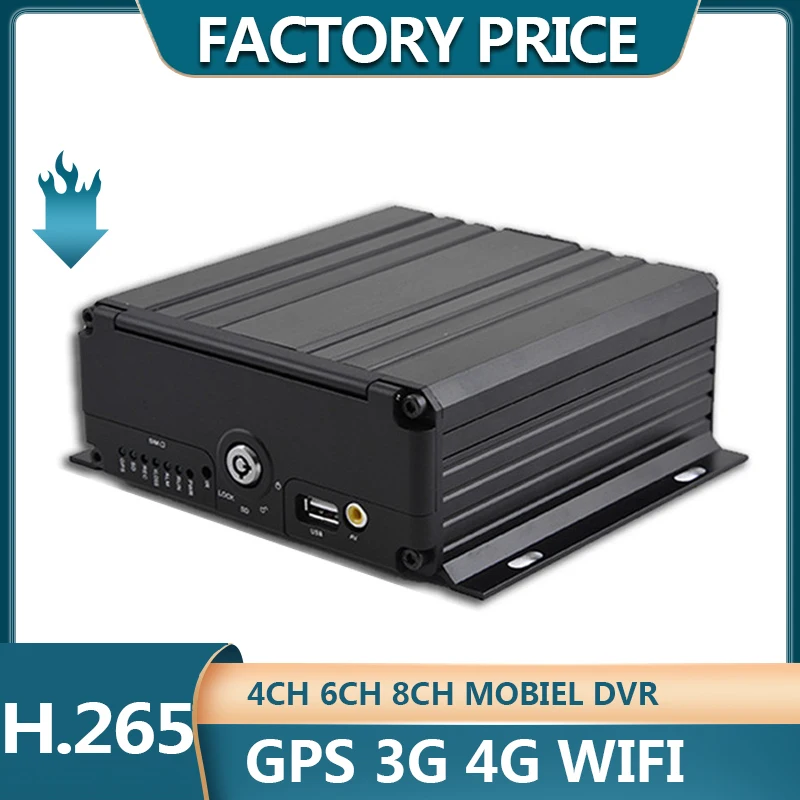 H.265 4 канала 8 каналов 3G 4G Wi-Fi сеть HDD SD MDVR с GPS отслеживанием мобильный