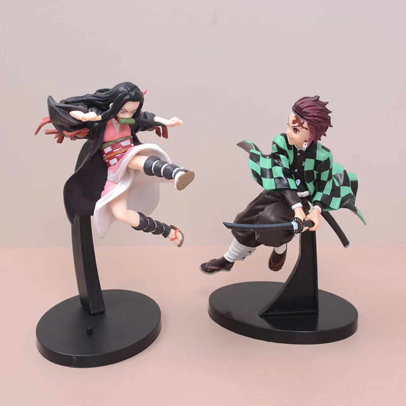 

Anime Demon Slayer Kamado Tanjirou Nezuko Pvc Action Figure Funny Joy Toy Kid Gift