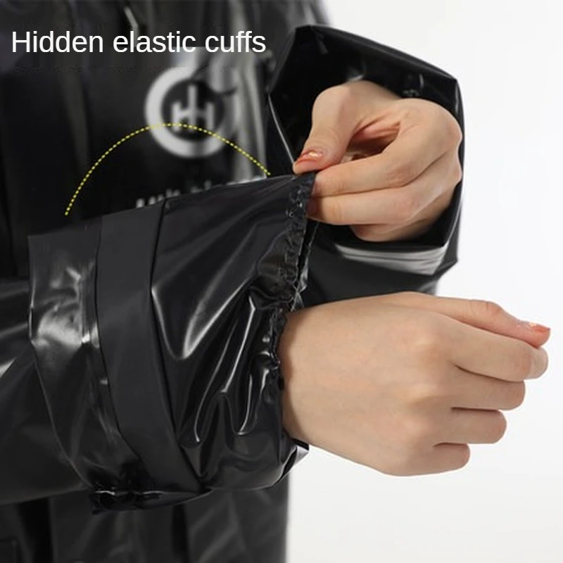 Модный велосипедный дождевик из ПВХ с капюшоном водонепроницаемый многоразовый