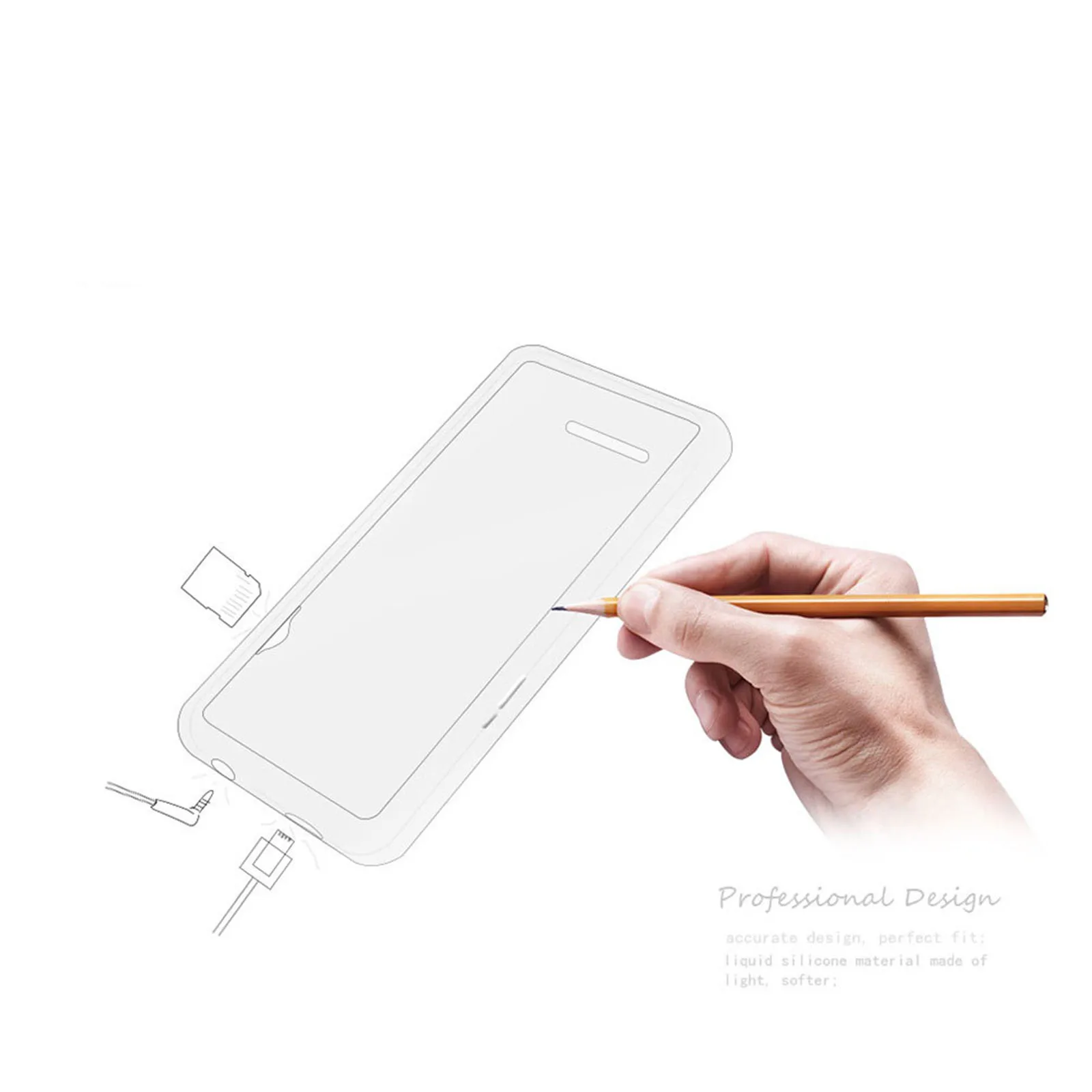 Мягкий силиконовый защитный чехол + закаленная пленка для плеера SOULCKER D16 MP3 задней