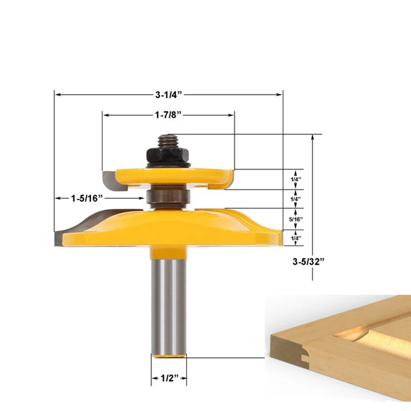 3 шт./компл. 1/4 фреза Инструменты хвостовик бит поднятая панель шкаф двери