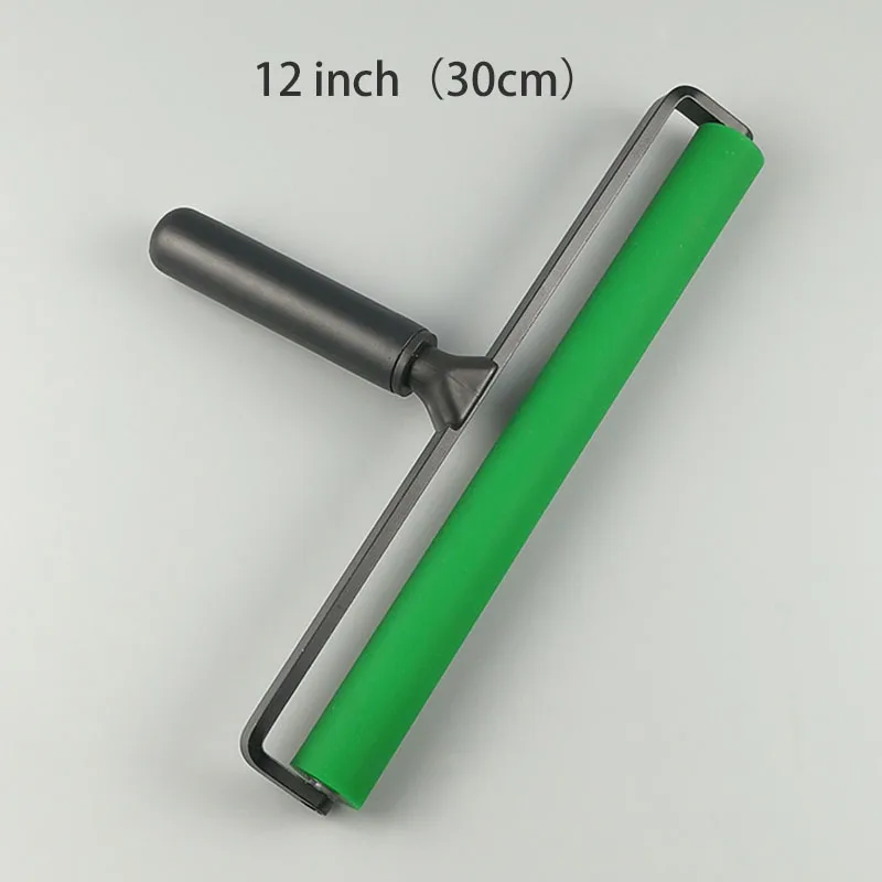 Black plastic 12inch 1 шт. удаление пыли липкий силиконовый ролик антистатические Роликовые щетки ручной очиститель ремонт телефона ручной инструмент - Цвет: Black plastic 12inch