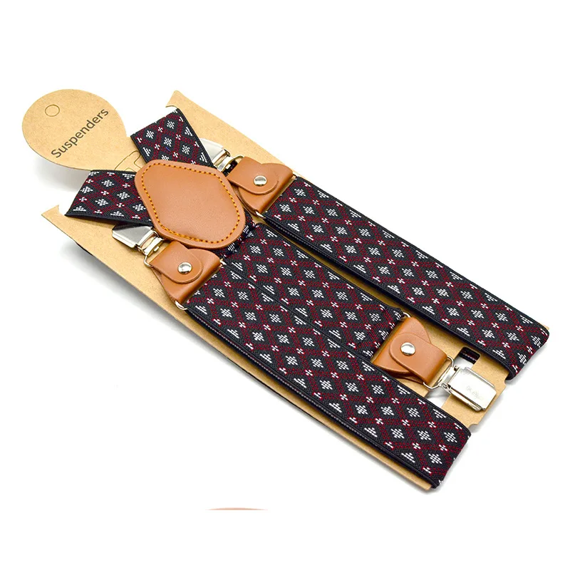 Ремень с подтяжками тянущиеся штаны клипсой эластичные Широкие 3 зажима брюки