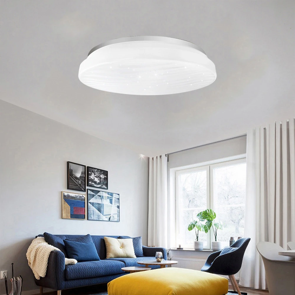 

Modern Round LED Chandeliers For Bedroom Living Room Kitchen Study White Ceiling Lamp Home Decoration Luminaria Lighting Fixture