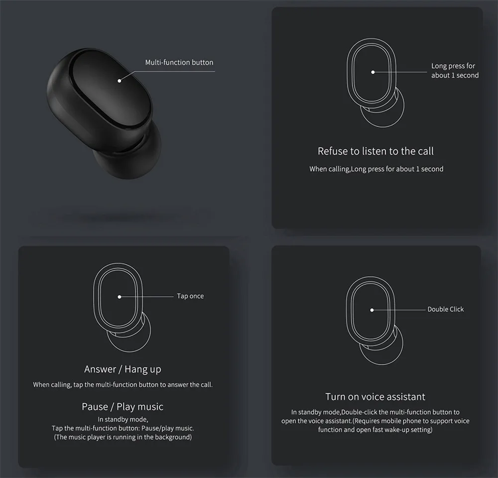 Горячие Xiaomi Redmi AirDots беспроводные наушники bluetooth управление языком Автоматическое Сопряжение мини смарт-гарнитуры