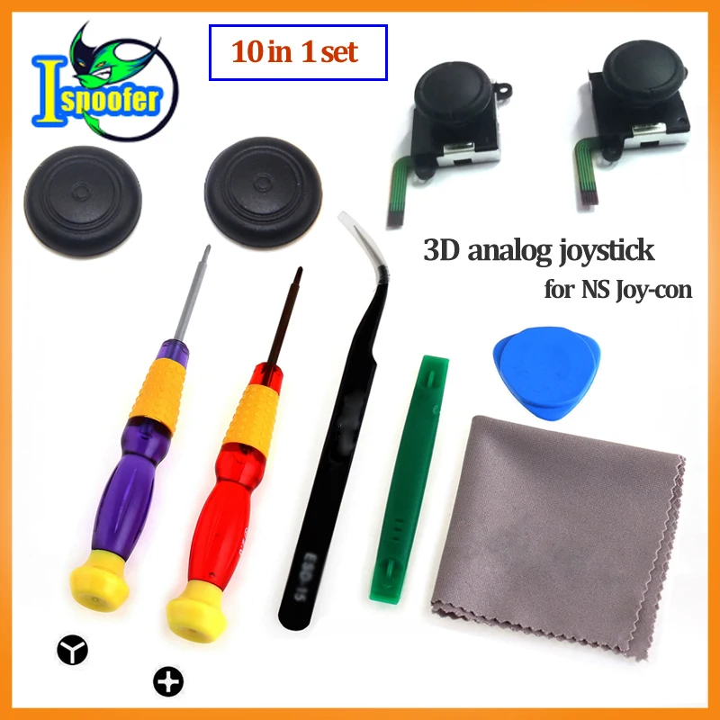 

3D Джойстик для NS Joy Con Nintendo Switch, левый и правый аналоговые стики, замена для джойстика, аксессуары + Инструменты