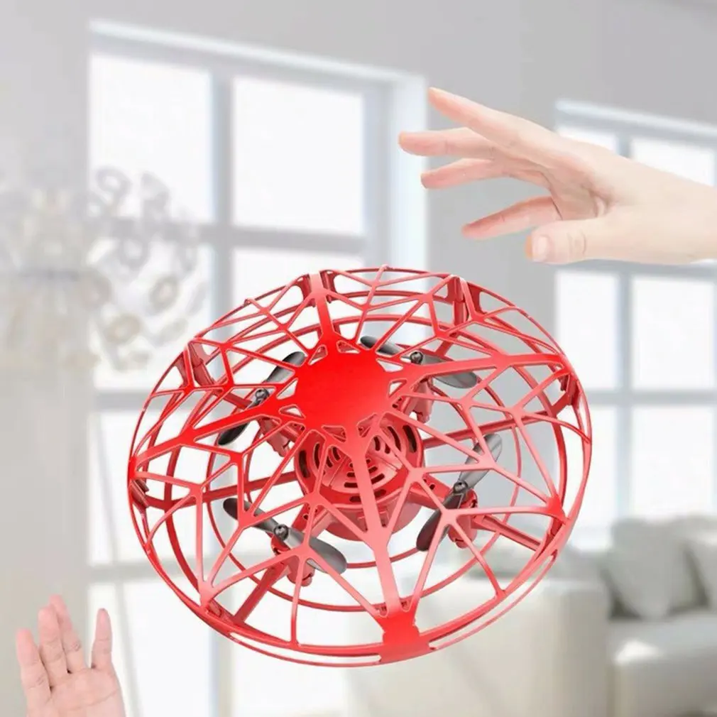 

Mini Helicopter RC UFO Drone Aircraft Hand Sensing Infrared RC Quadcopter Electric Induction Toys for Children Christmas Gift