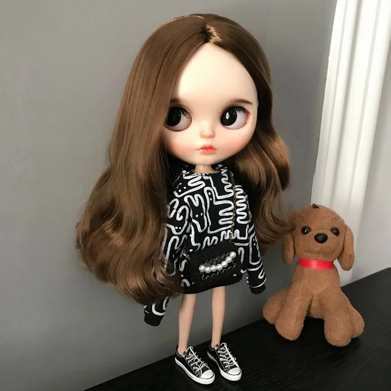 1/6 bjd blyth Куклы Аксессуары для кукольной одежды Мода Граффити Пот футболка 30 см