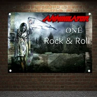 heavy metal rock band posters banners music studio wall decor hanging painting waterproof cloth flags wall stickers scary bloody