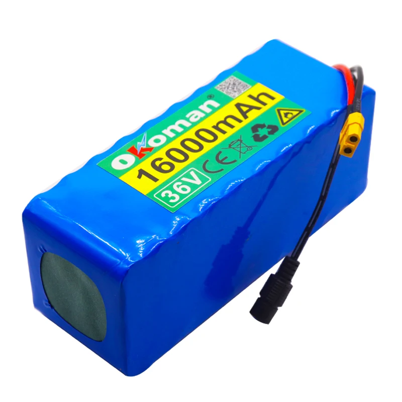 36V 10S4P 16Ah 500W большой емкости 42V 18650 литиевая батарея 16000mAh Электрический велосипед