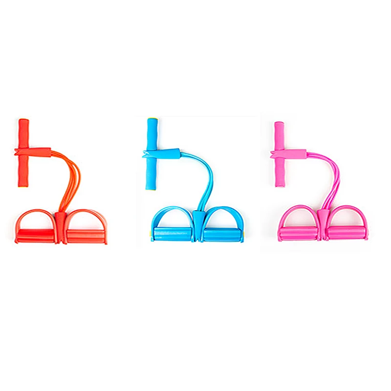 

4 Tubes Elastic Pull Ropes Exerciser Rower Belly Resistance Bands Set Home Gym Sport Training Elastic Band For Fitness Equipment