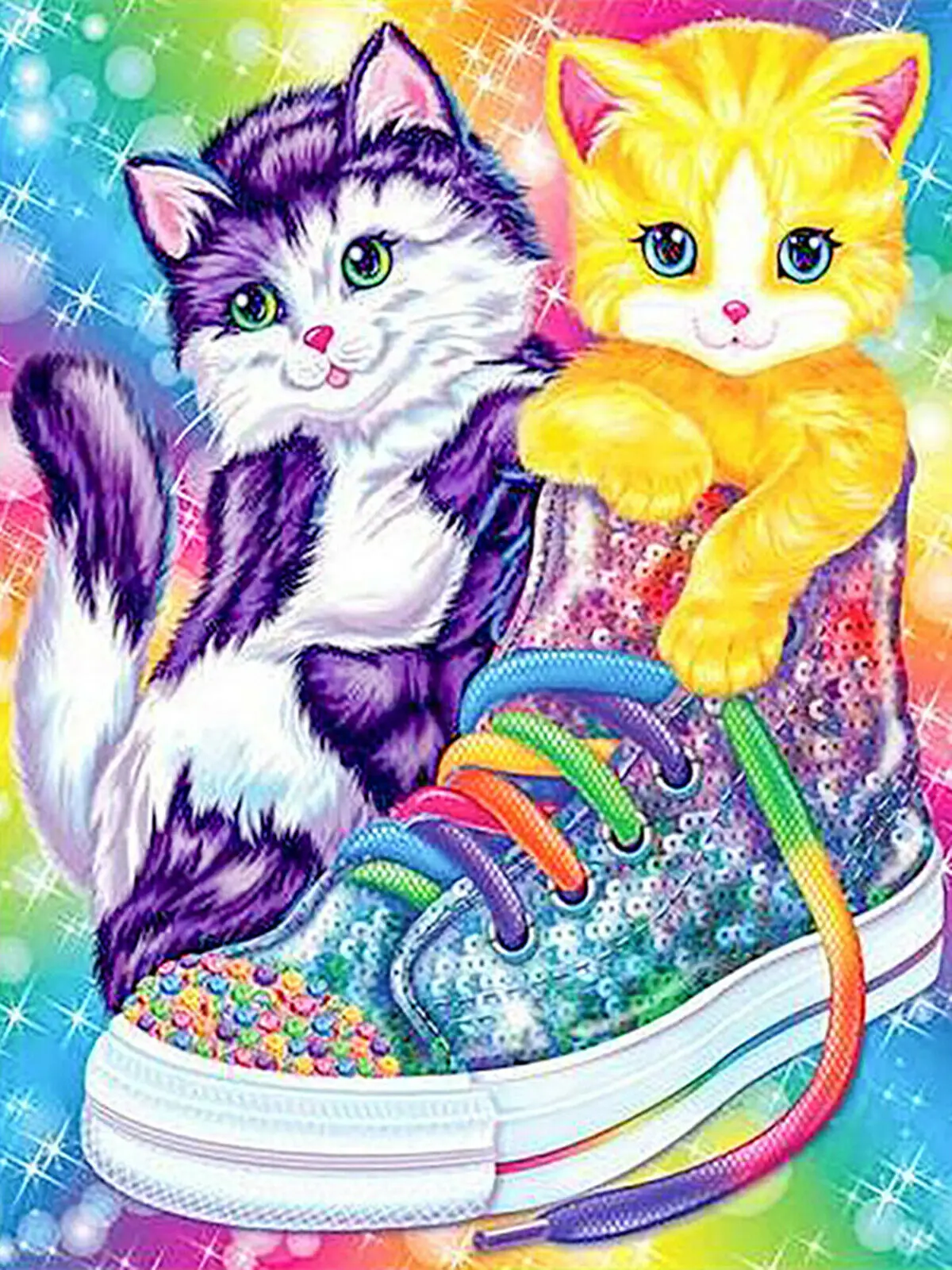 5D DIY алмазная живопись Полный Круглый AB животных Poppys цветок Кот мозаика пейзажные