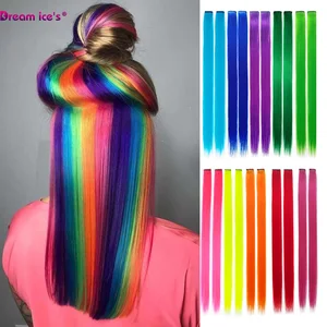 Накладные волосы Dream ice's, 10 шт.лот, цельные, 16 дюймов, 40 см, прямые, длинные, синтетические