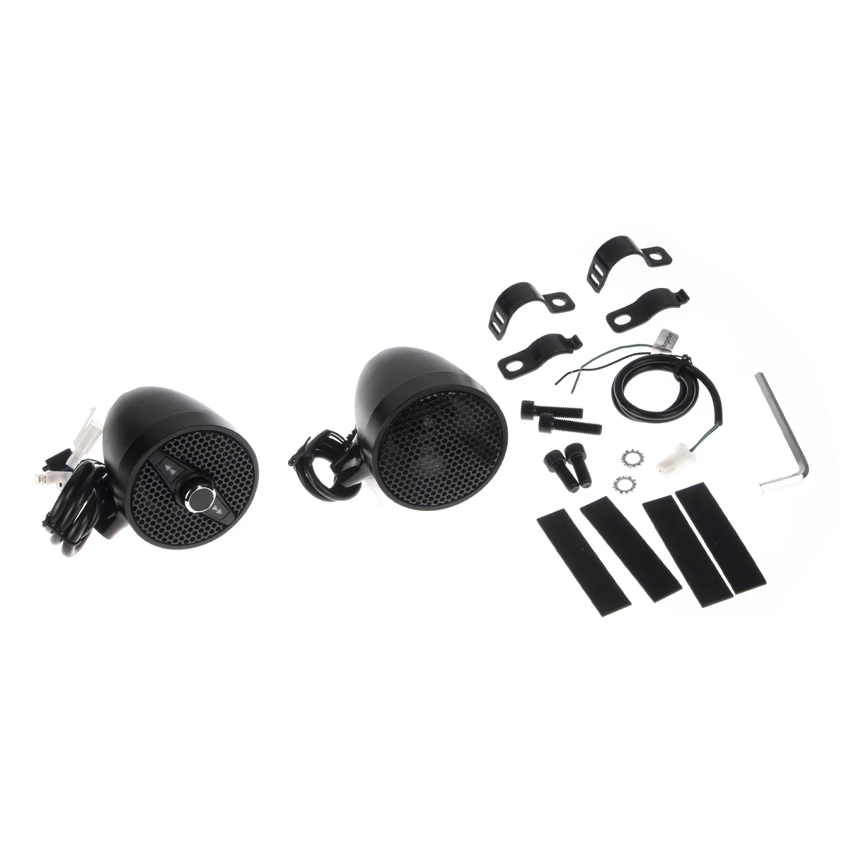 

2pcs Latest Motorcycle Waterproof 50W MP3 WMA WAV Music Player Speakers Black