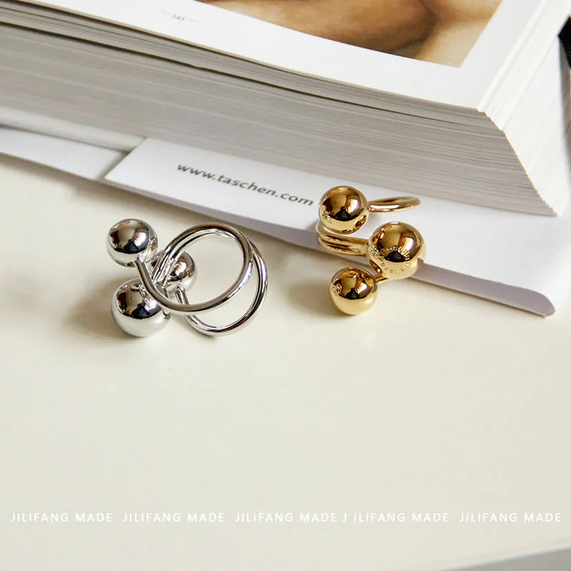 Холодный минимализм ветер простой металлический шар Открытое кольцо Высокое