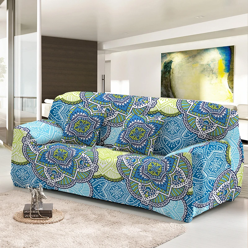 

Vintage Bohemia Sofa Cover Boho Stretch Couch Covers For Sofas Elastic Universal Sectional L Shape Slipcovers Living Room
