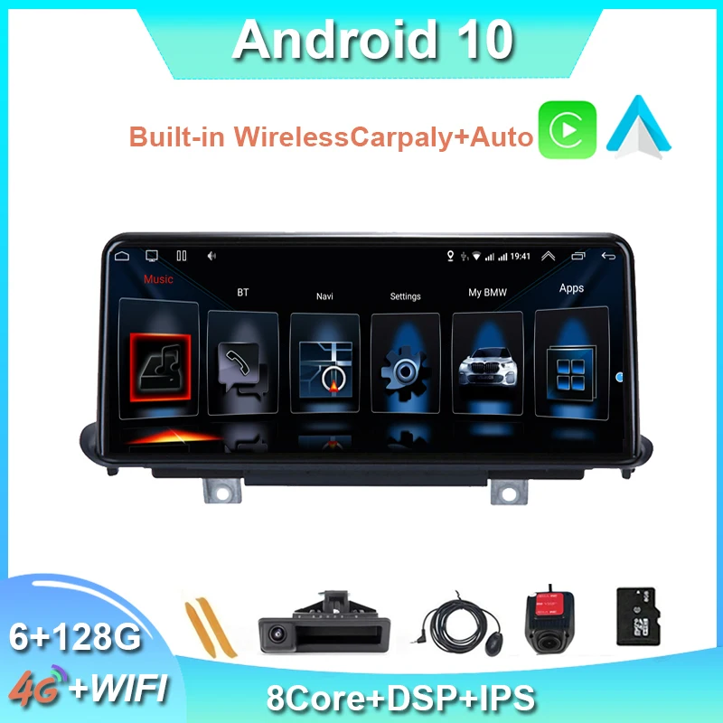 

6GB+128GB GPS Navigation For BMW X5 F15 (2014-2017) NBT X5 F15 X6 F16 2018-2019 EVO Carplay Android 10 Car Radio Stereo Player