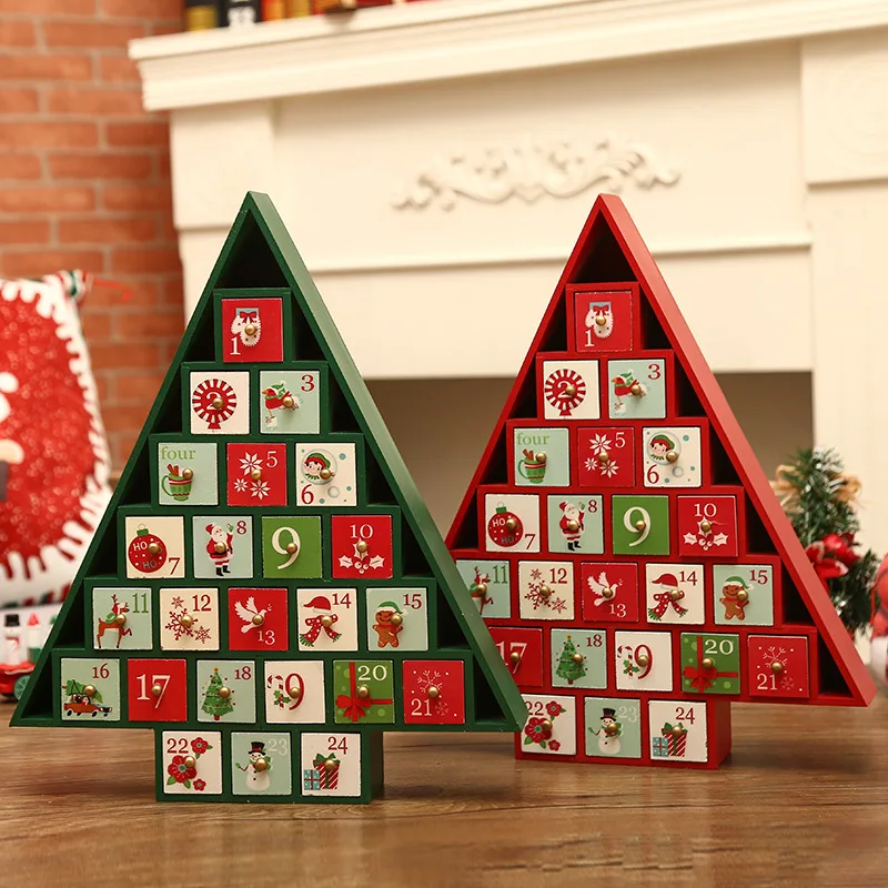 

Countdown to Christmas Wooden Advent Calendar Christmas Countdown Ornaments Decoration TB Sale