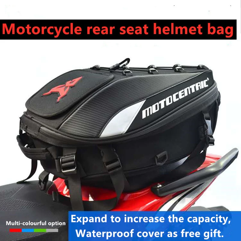 

Large Capacity Motorcycle Tail Bag Waterproof Rear Back seat Bag Multifunction Moto Backpack Helmet Luggage bags Motor bike