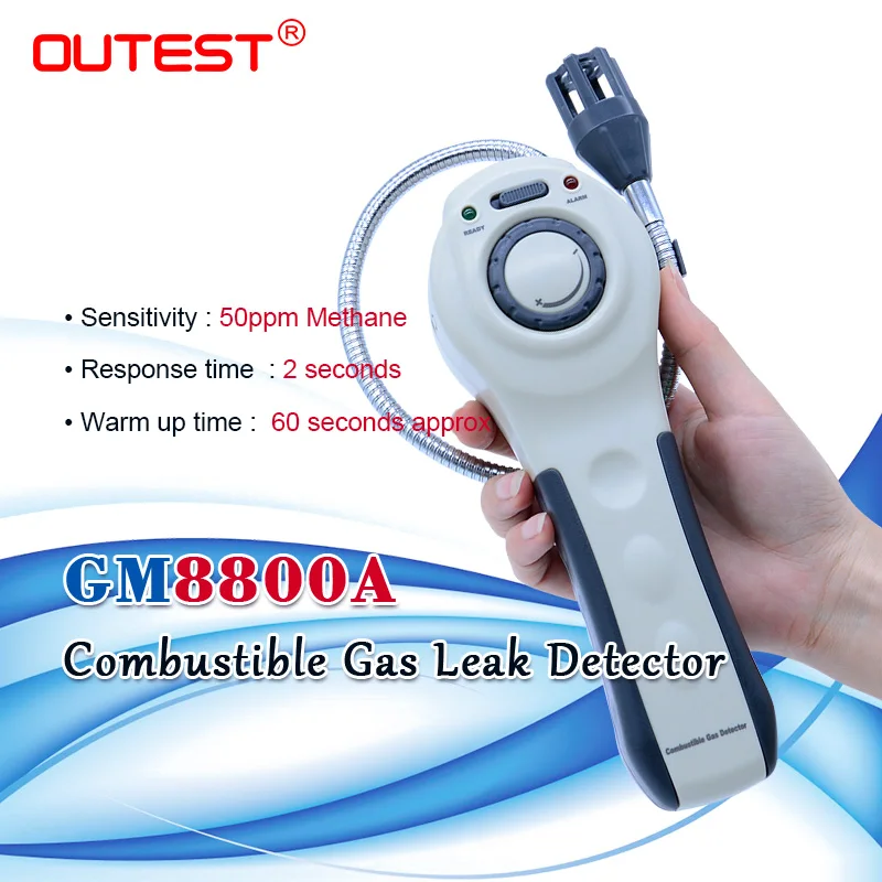 

Combustible Gas Leak Detector gas analyzer methane propane gas meter alarm LNG LPG Detector GM8800A