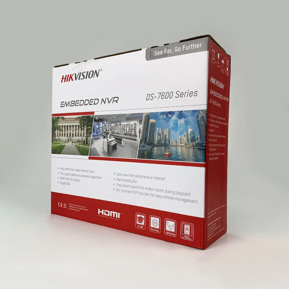 Hikvision 4K POE NVR AcuSense 1U 8POE DS-7608NXI-I2/8 P/S 16POE DS-7616NXI-I2/16 для IP-камеры видеорегистратор