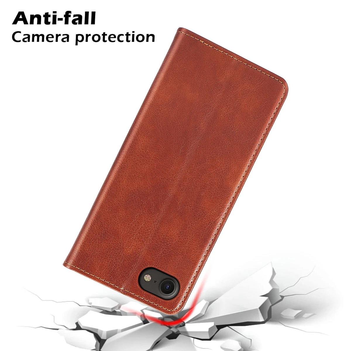 Для iPhone SE 2020 чехол ретро искусственная кожа флип Стенд бумажник Магнитный