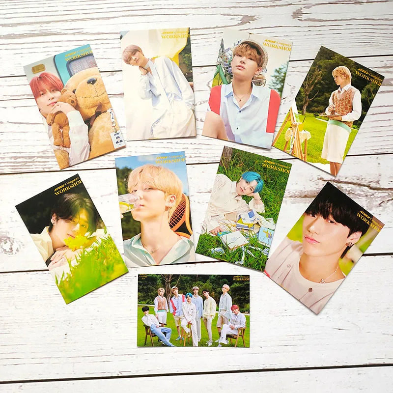 

9 шт./компл. Kpop ATEEZ фотооткрытки 2021, приветствия в приключении, новые фотоальбомные открытки K-pop ATEEZ для поклонников, подарок