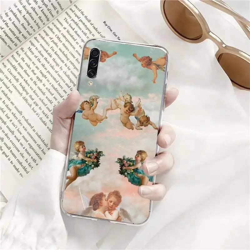 

Aesthetic Cute Angle Phone Case Transparent for Samsung s9 s10 s20 Huawei honor P20 P30 P40 xiaomi note mi 8 9 pro lite plus