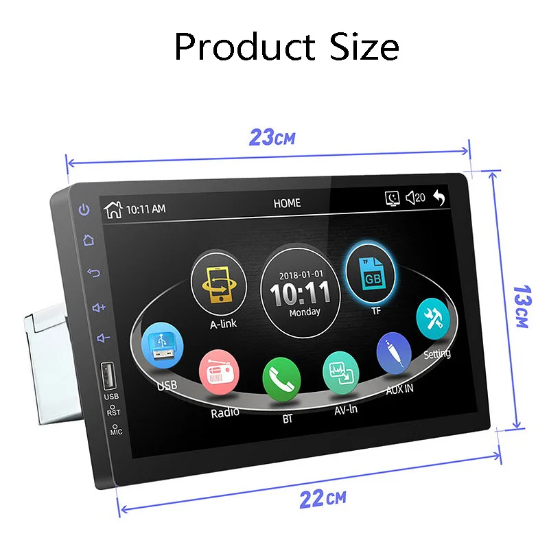 1 комплект DC12V 2 DIN 9 дюймов Android автомобильный Радио плеер Авторадио Bluetooth WIFI USB FM MP5