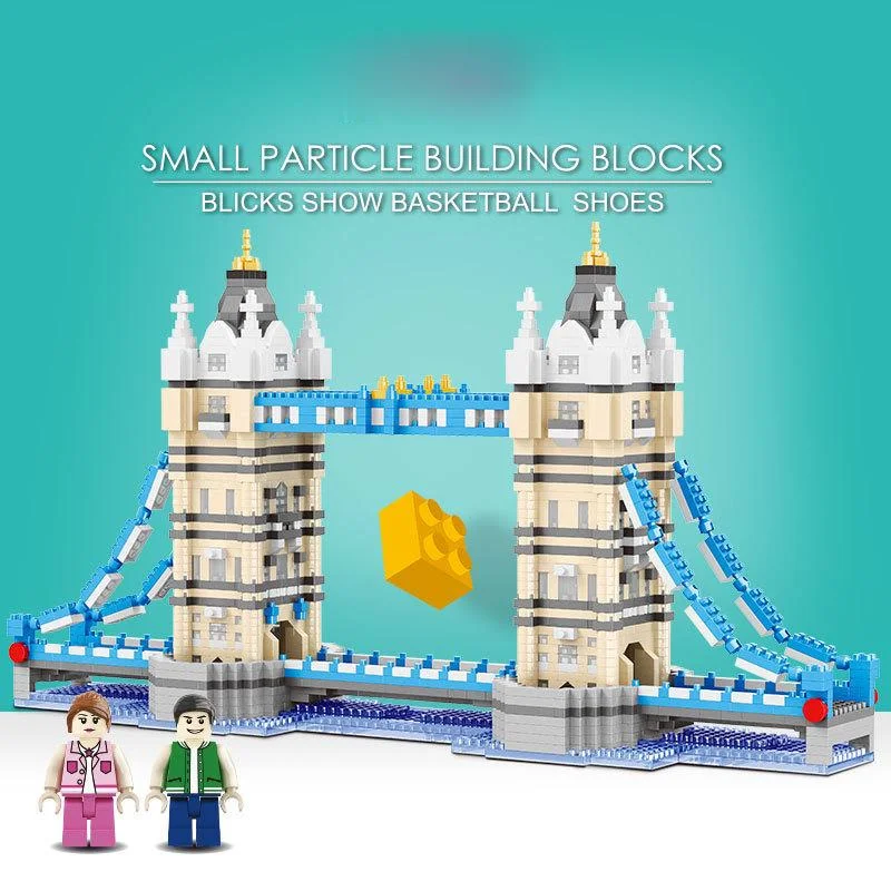 Архитектура Алмазный конструктор игрушечный здание съезда Эйфелева башня Белый