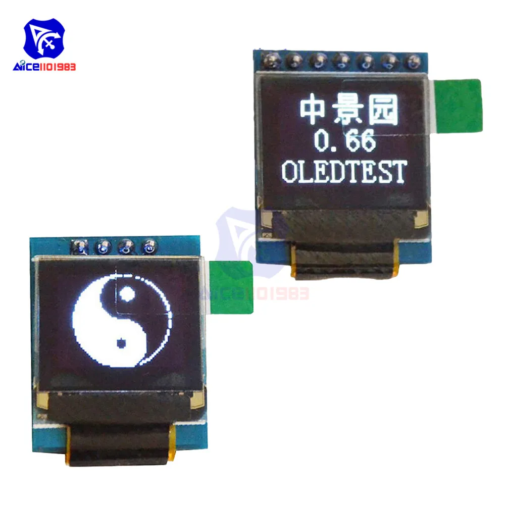 0 66 дюймовый OLED ЖК-дисплей diymore 6448 модуль 64x48 4-контактный интерфейс IIC / 7Pin I2C SPI для