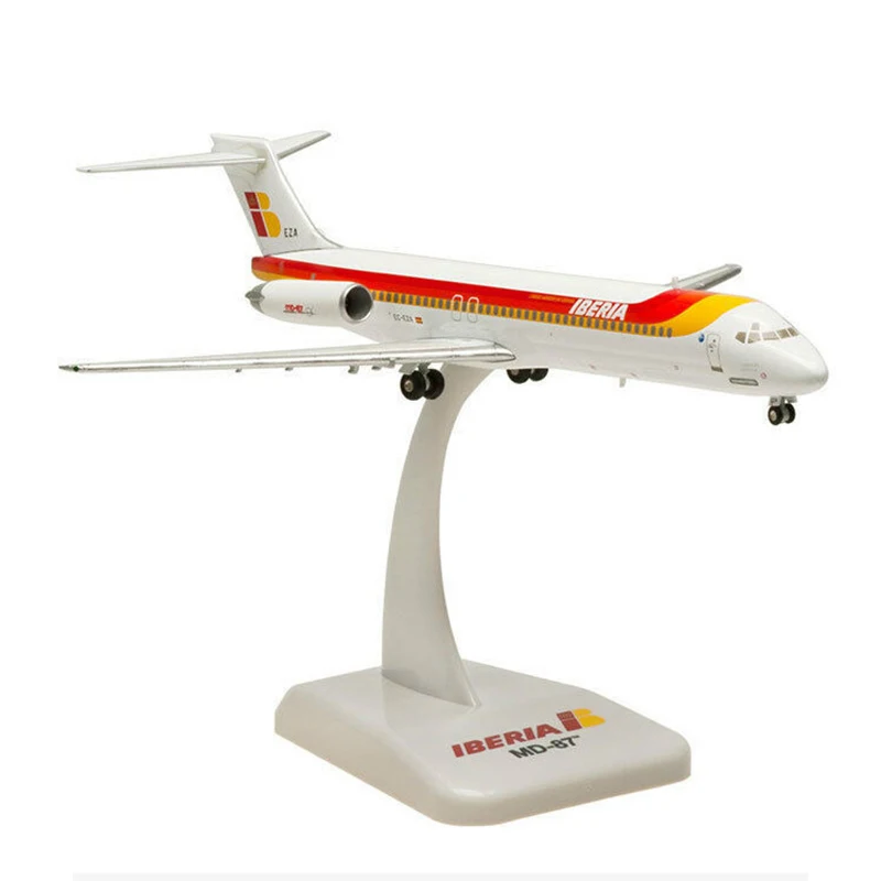

1/200 Scale DOUGLAS Iberia MD-87 Classic Airline Plane Model Alloy Lading Gear Aircraft collectible display Airplanes