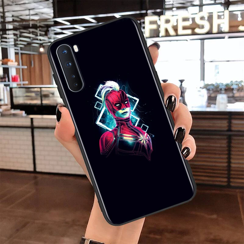 

Soft TPU Cover Captain Women Marvel for OnePlus Nord N100 N10 8T 8 7T 7 6T 6 5T Pro Black Phone Case