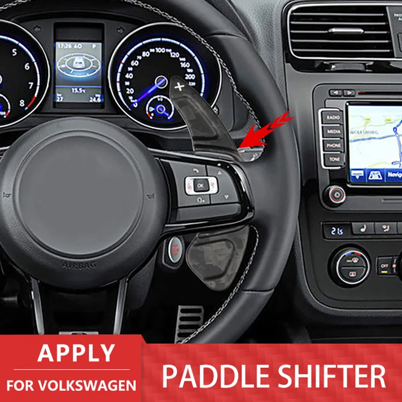 

For VW Golf 7 R-Line Scirocco GLI GTS POLO GTI HardCarbon Fiber forging pattern Shifter Paddle Shift Steering Wheel Extension