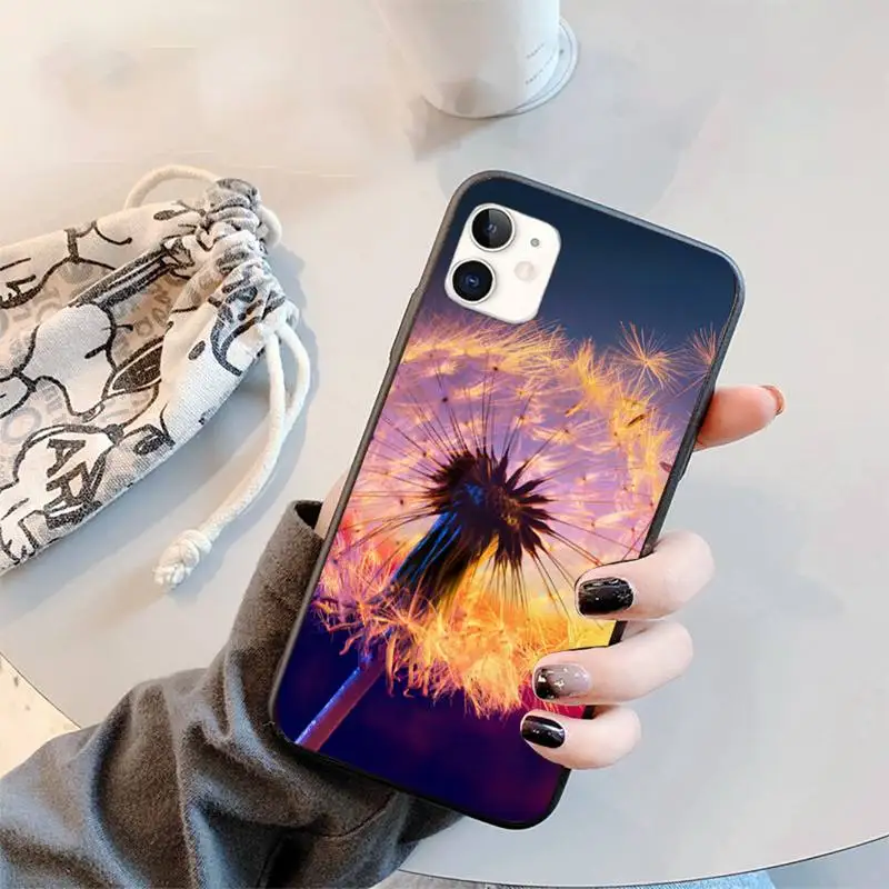 

Dandelion flying flower Phone Case for iPhone 11 12 pro XS MAX 8 7 6 6S Plus X 5S SE 2020 XR mini