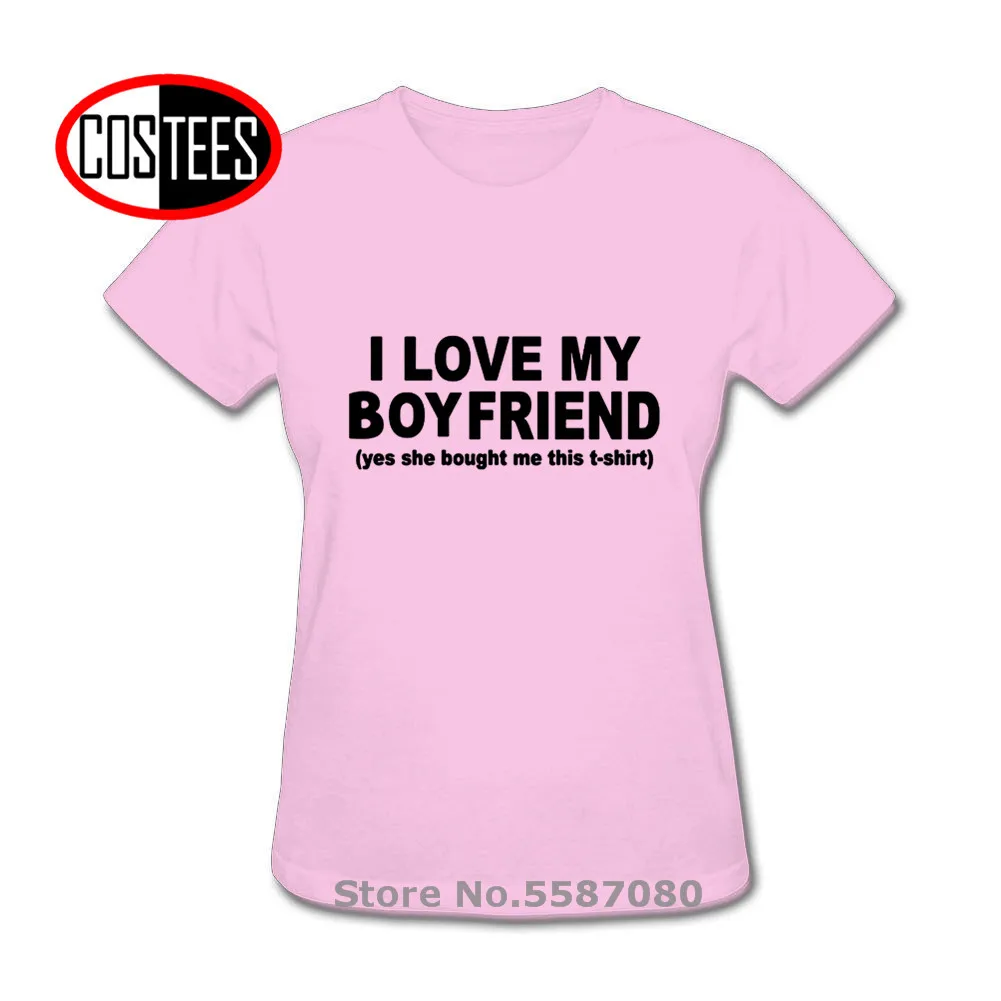 Новинка 2020 модная футболка с забавным принтом I LOVE MY BOYFRIEND для девушки женская да