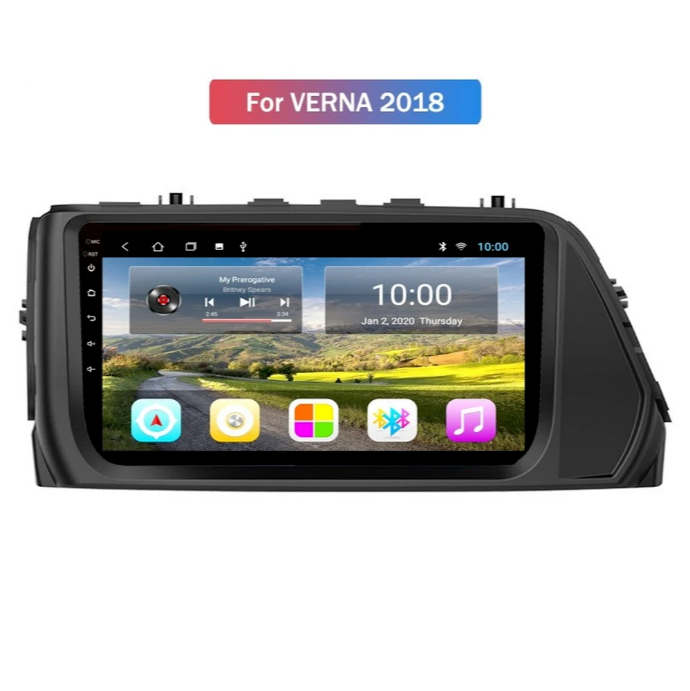 

Автомагнитола на Android 10,0 с GPS-навигацией для HYUNDAI Verna 2018- 4 Гб + 32 ГБ, автомагнитола, аудио, видео, мультимедийный плеер с Wi-Fi, 4G DSP CARPLAY