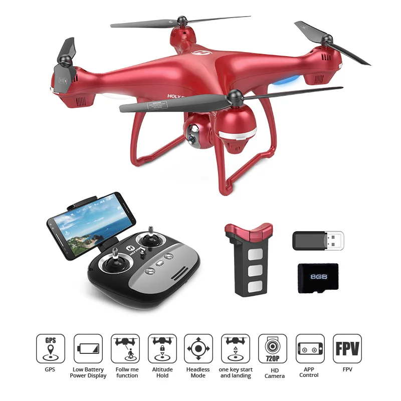 

Радиоуправляемый Дрон Holy Stone HS100, GPS, камера 1080P 720P HD, FPV, Wi-Fi, угол обзора 120 °, широкоугольный Радиоуправляемый вертолет, камера квадрокоптера к...