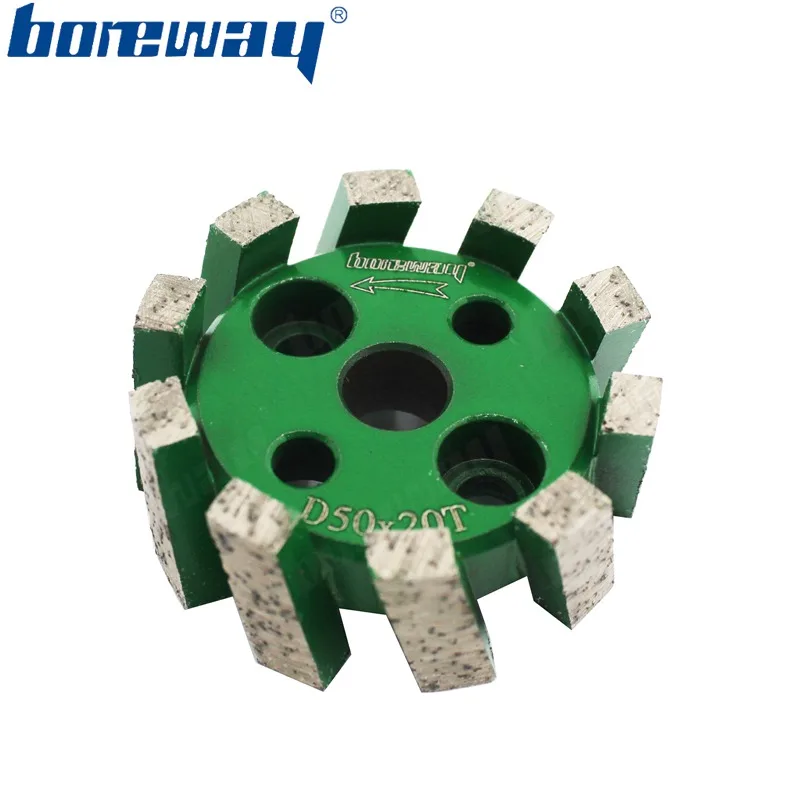 Boreway Поставка кусок D50* 20T* 10H сегментированные алмазные стаббирующие колеса для водяного отверстия плиты кварца