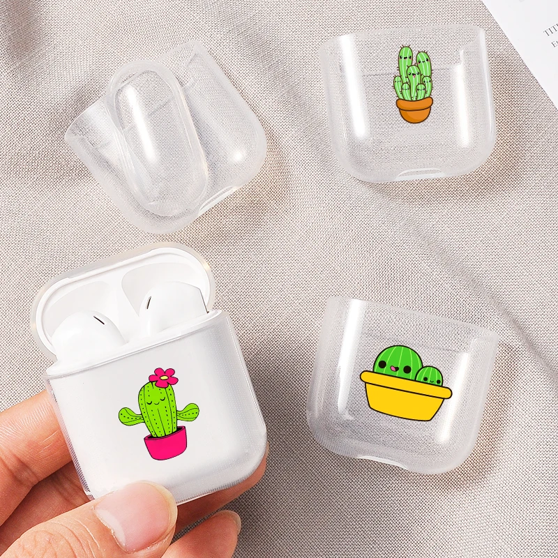 Мягкие силиконовые прозрачные чехлы для наушников Apple Airpods 1/2 зарядная коробка