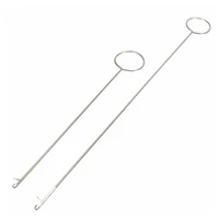 1pc stainless steel handmade sewing loop turner hook for turning fabric tubes straps belts strips for diy sewing tools